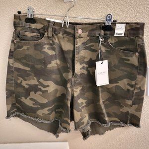 Judy Blue Denim Shorts Camouflage -NWT